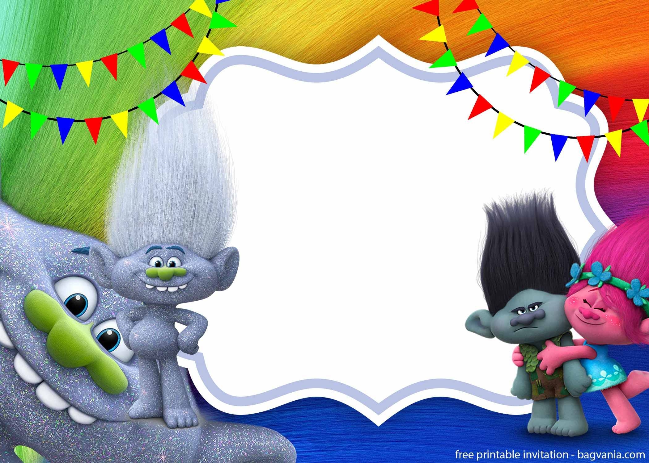 Troll Invitations Free Printable Printable Templates