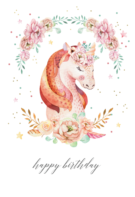 Unicorn Birthday Cards Printable