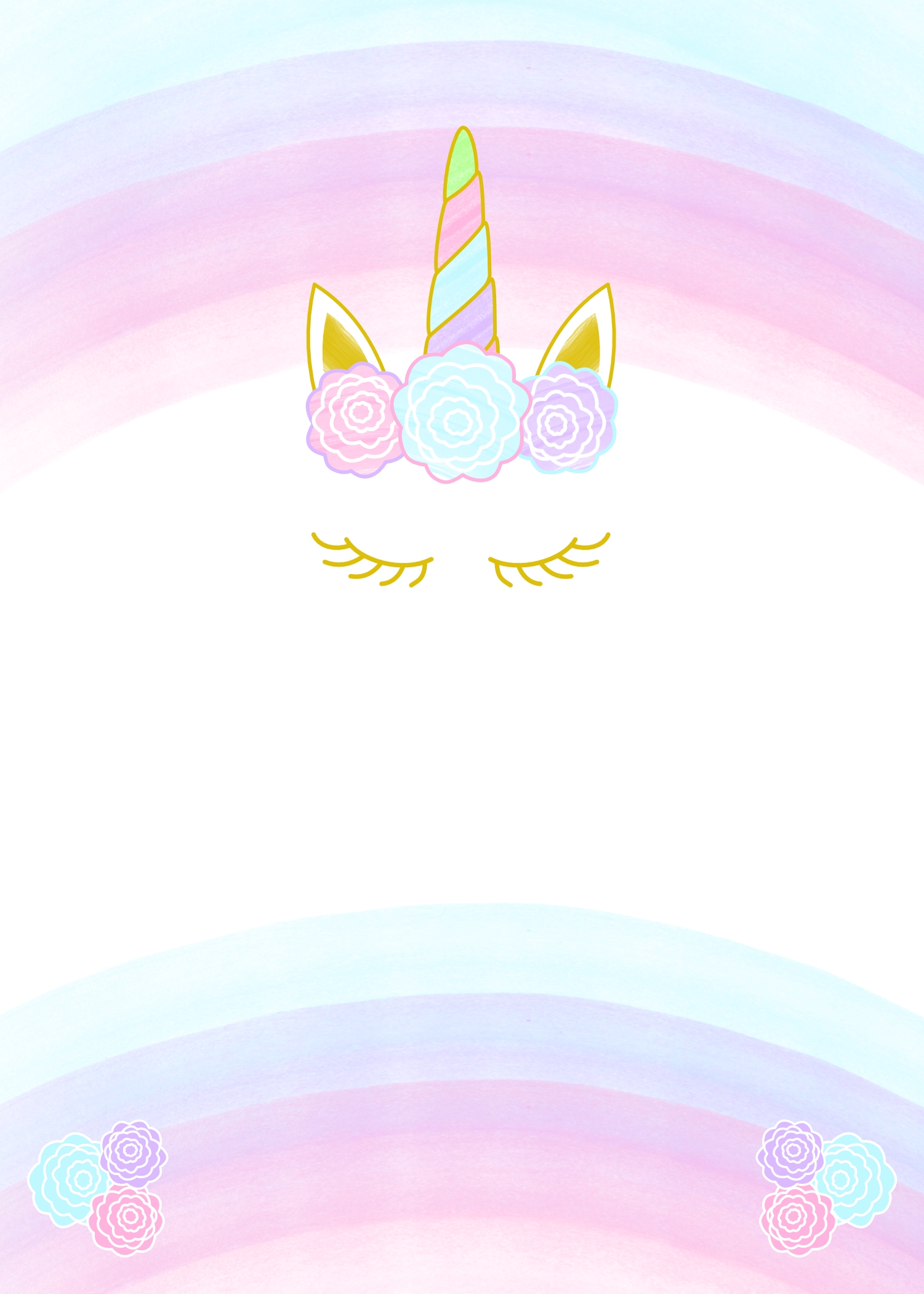 Unicorn Birthday Invitations Templates Free Printable