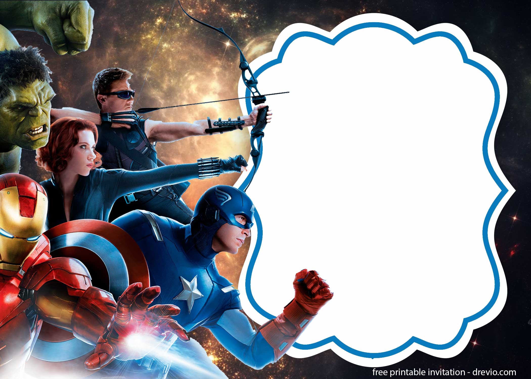 Unleash The Power Of Avengers Discover Free Birthday Invitation 