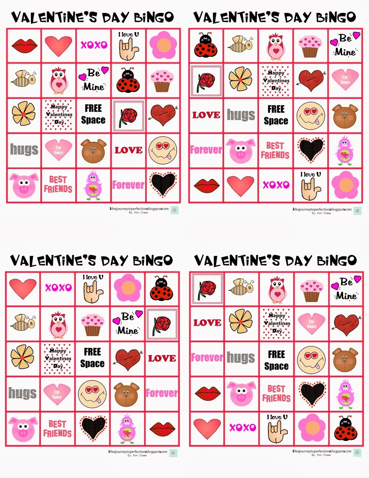 Valentine 39 s Day Bingo Printable