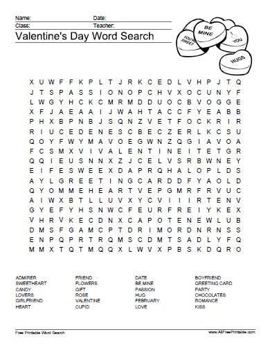 Valentine s Day Activities Free Printable