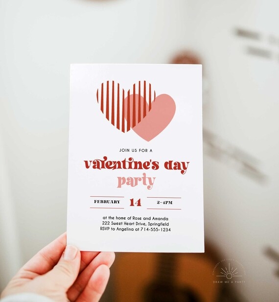 Valentines Day Invitation Template Printable Valentines Day Party