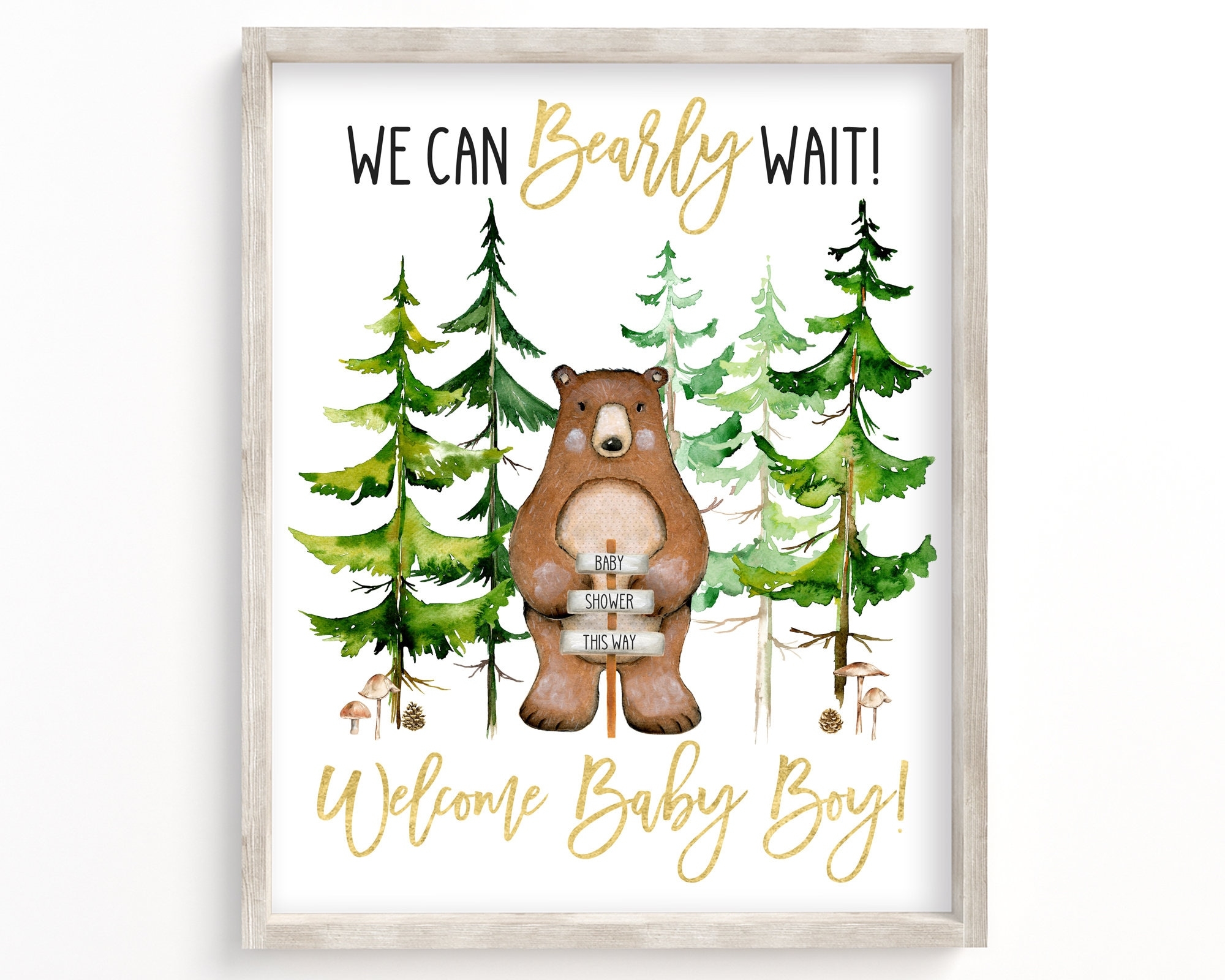 We Can Bearly Wait Printable