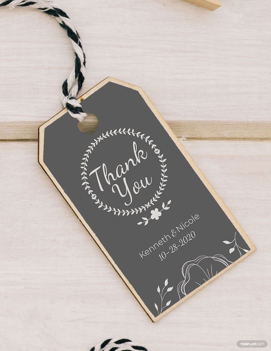 Wedding Favor Tag Template In Pages Publisher PSD Word Illustrator 