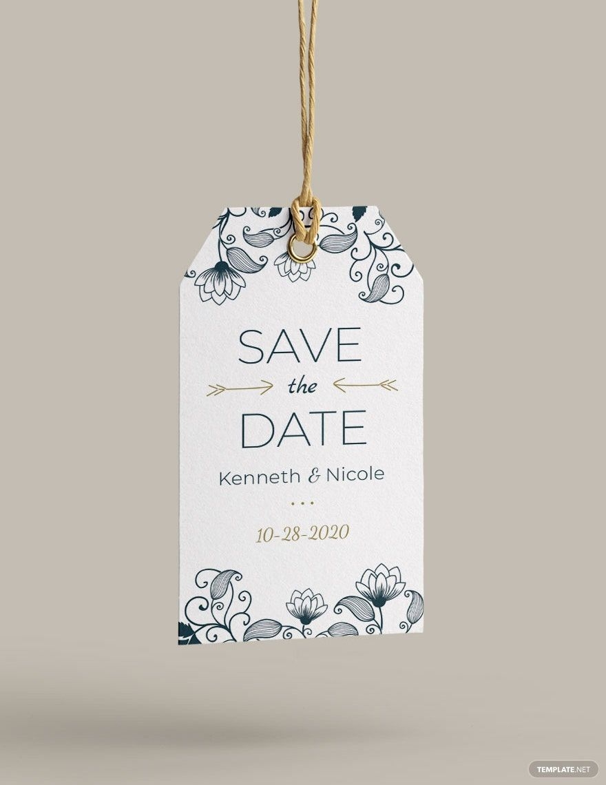 Wedding Invitation Tag Template In PSD Word Illustrator Pages